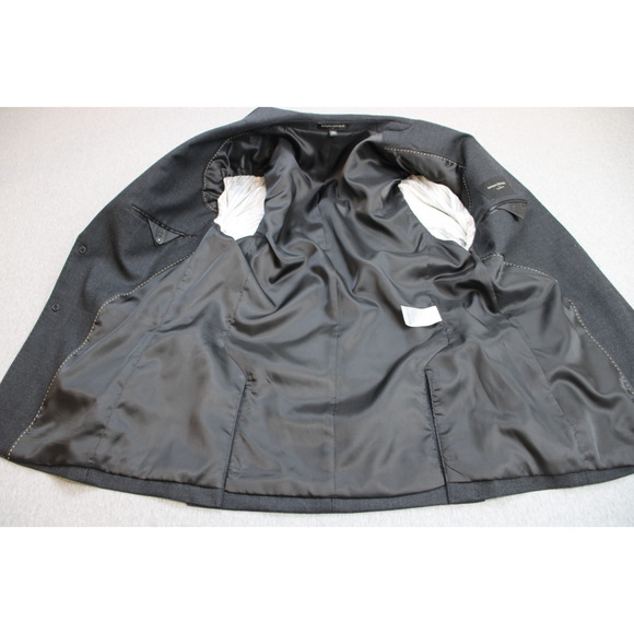 Banana Republic Blazer Mens 38S Gray Wool Blend 2 Buttons Notch Label - Picture 4 of 10